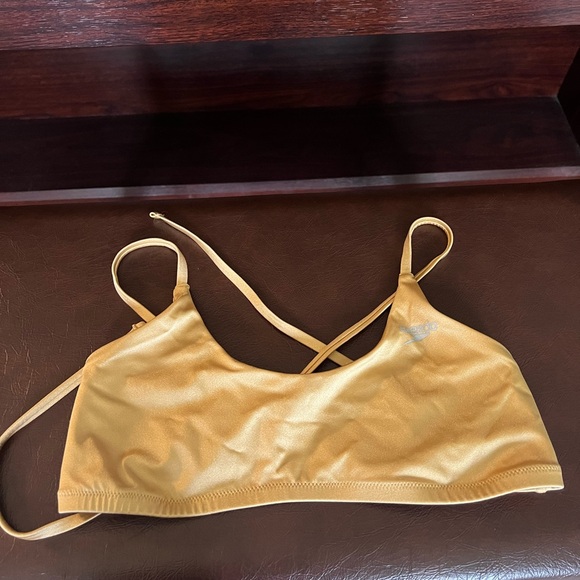 Speedo Bikini Top Endurance Tie Back, Gold, Size Large, NWOT - Picture 7 of 9